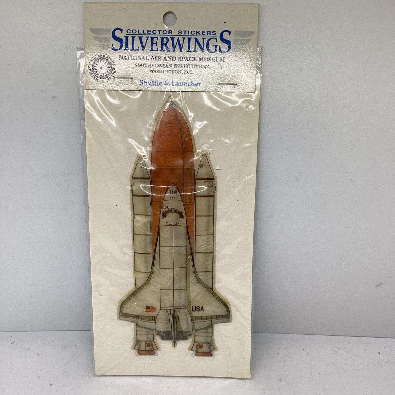 VTG NASA 1992 Puffy Sticker National Air Space Museum Shuttle Launcher SEE NOTE