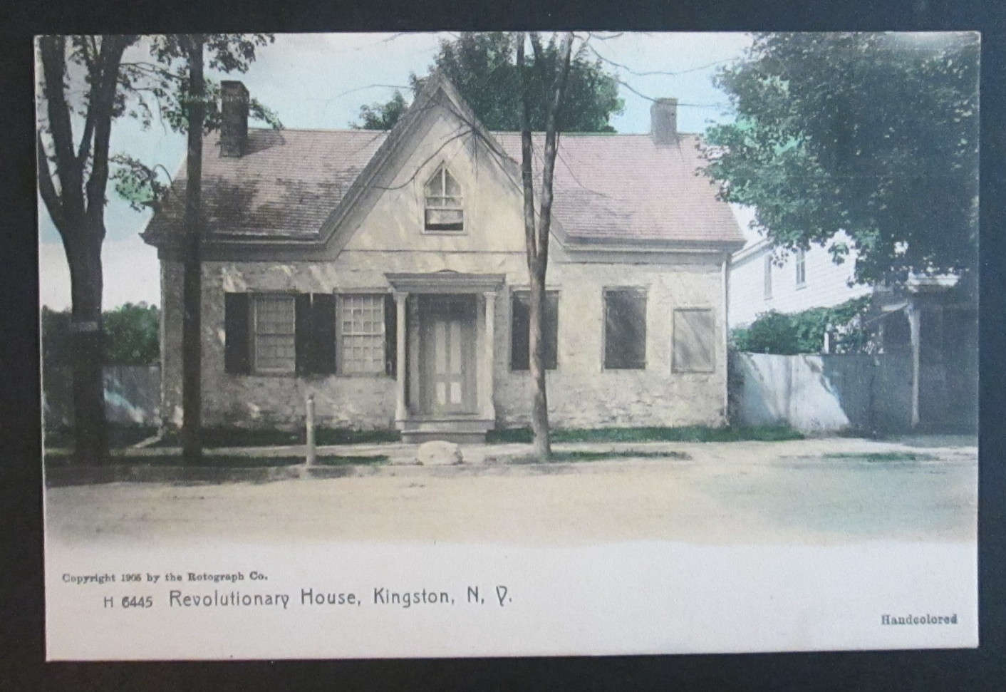 Revolutionary House Kingston NY Unposted Rotograph UDB Hand Colored Postcard