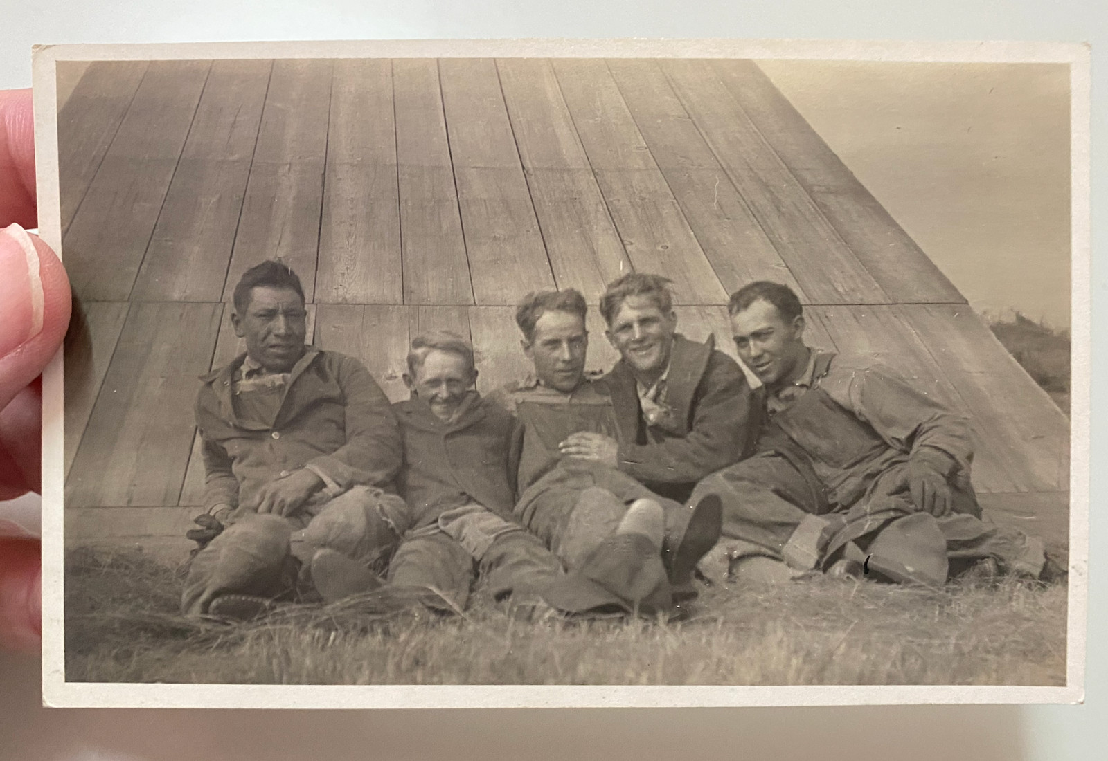 VTG Terry MT Prairie County Thresher Workers Overalls Newsboy Caps RPPC 1910s
