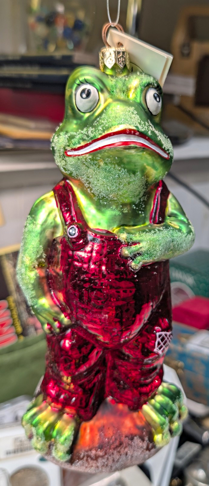 Vintage 1996 Christopher Radko Frog Daddy 8.5\