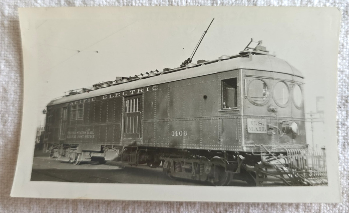C. 1930s Pacific Electric Railway Locomotive No. 1406 Photo
