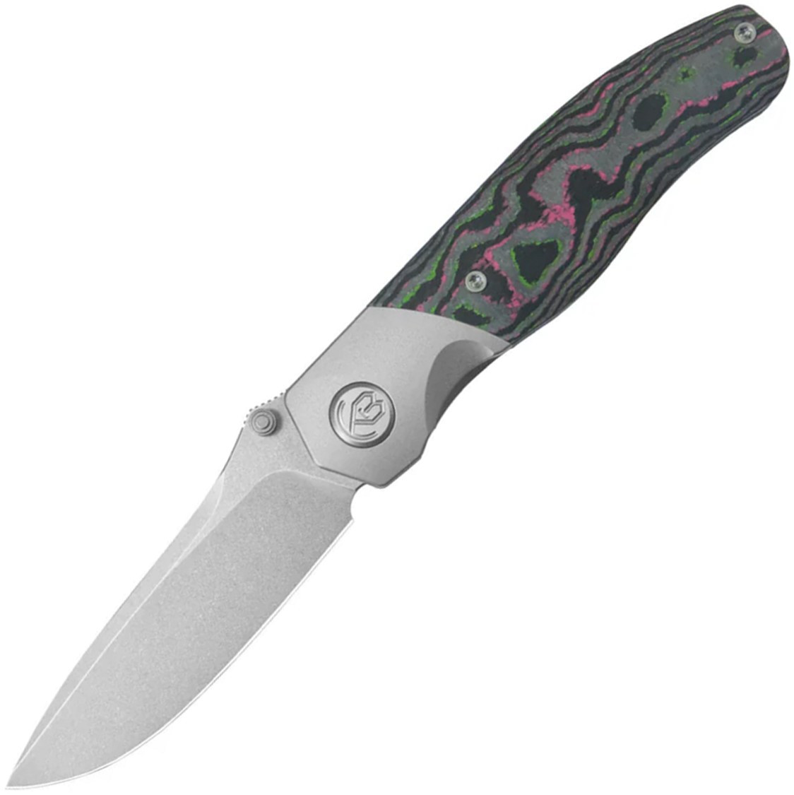 Kubey KB Knives Velvet Snake Titanium & Carbon Fiber Folding M390 Knife 266A