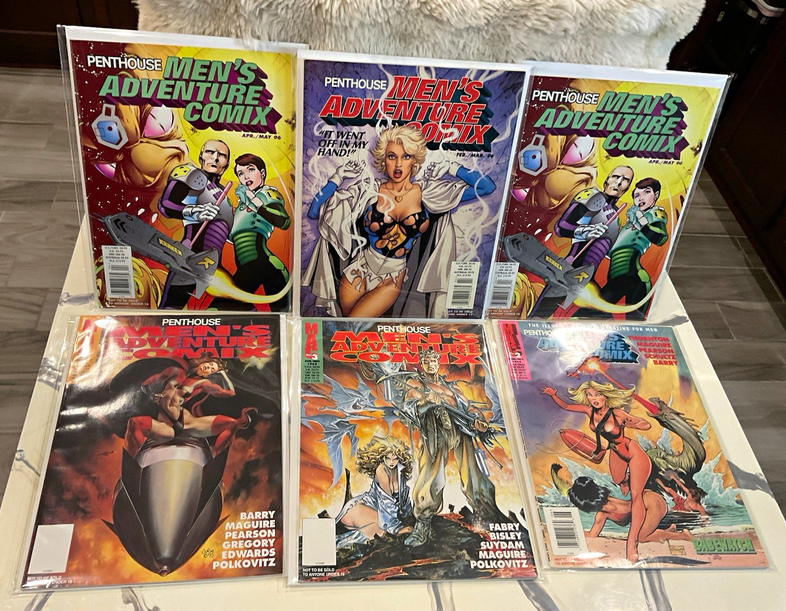 Penthouse Men\'s Adventure Comix Comic Book Lot of 6 Modern Age Direct Color EN