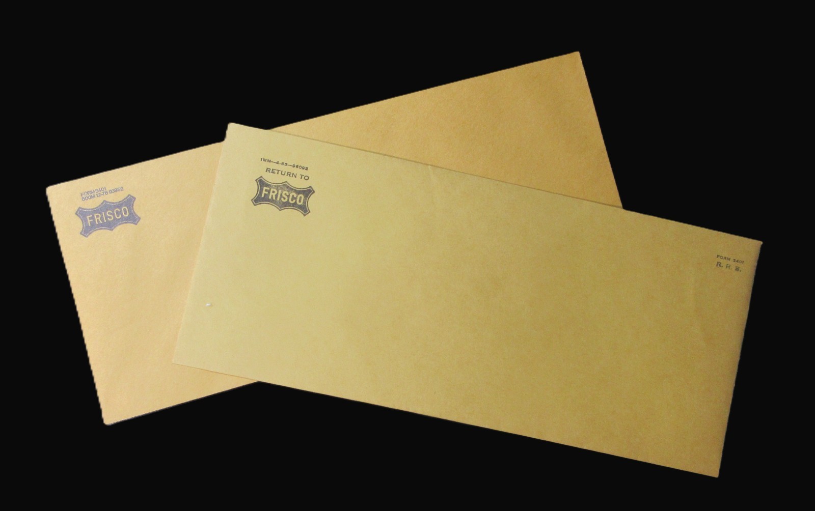 Two (2) Different Frisco Railroad Envelopes