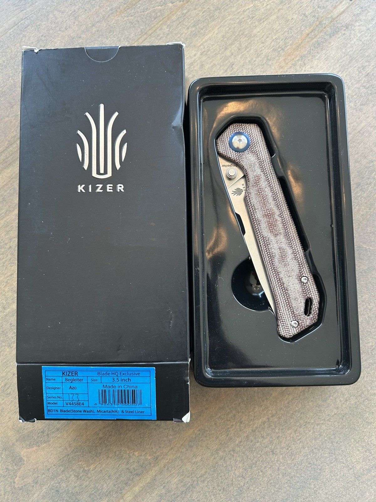 Kizer Begleiter 3.5 BD1N And Natural Micarta 