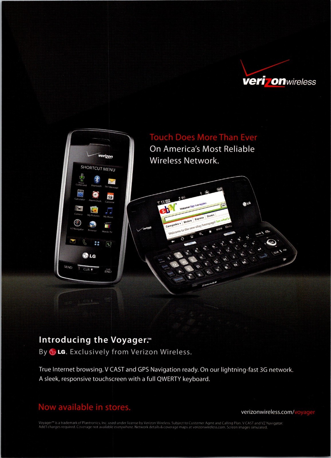 2008 • Verizon Voyager by LG Cell Phone  print ad • 2000s Mens Fashion DA.39