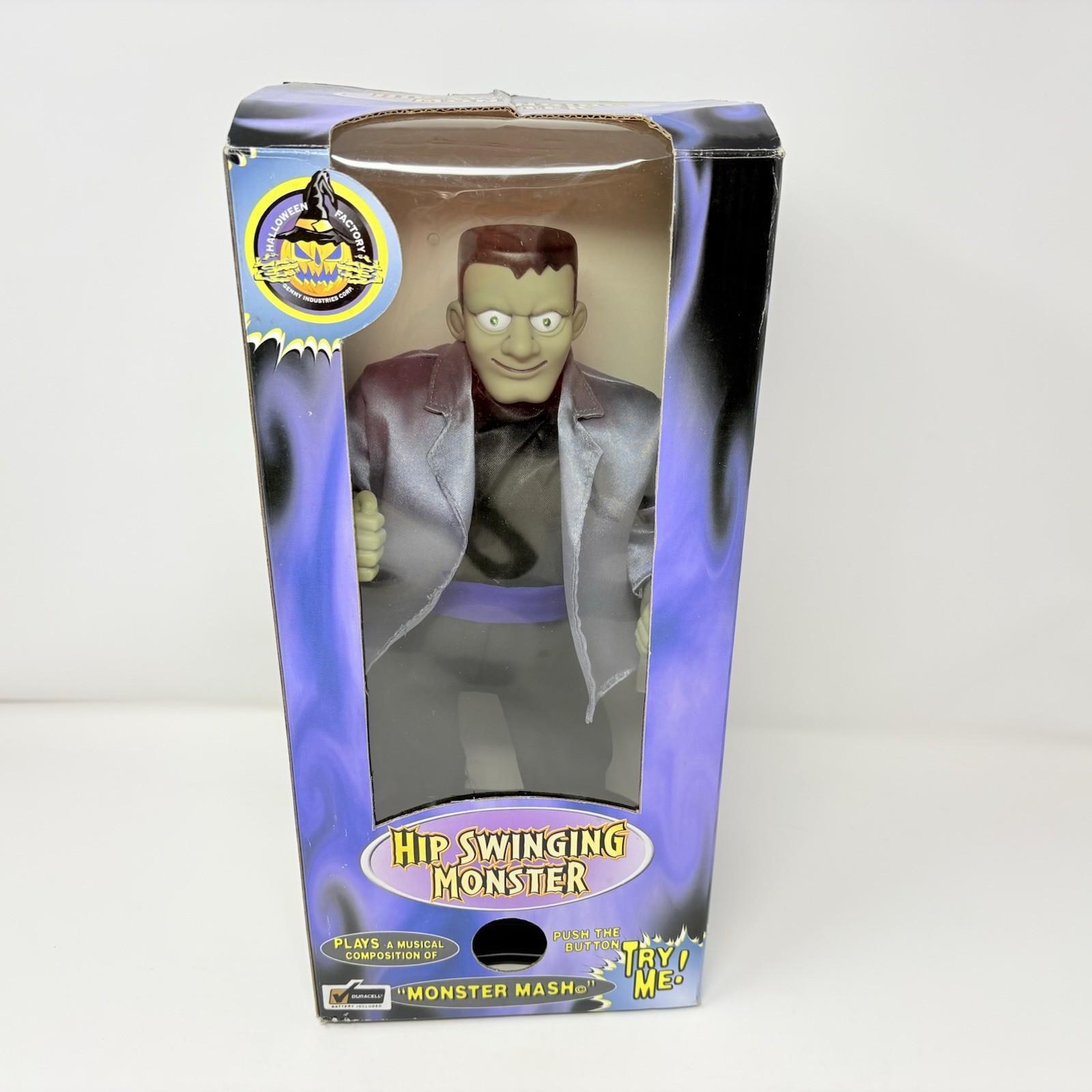 1998 Gemmy Hip Swinging Monster Animated Frankenstein Dancing Monster Mash Works