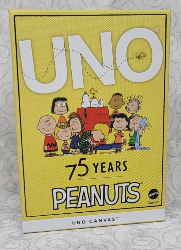 Mattel UNO 75 Years Peanuts Canvas Card Game 112 Cards - New / Sealed