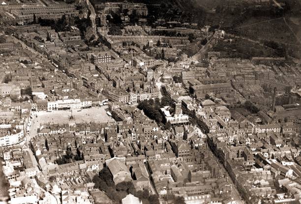 England Northamptonshire A Birds Eye Aerial View Of Town Old Photo
