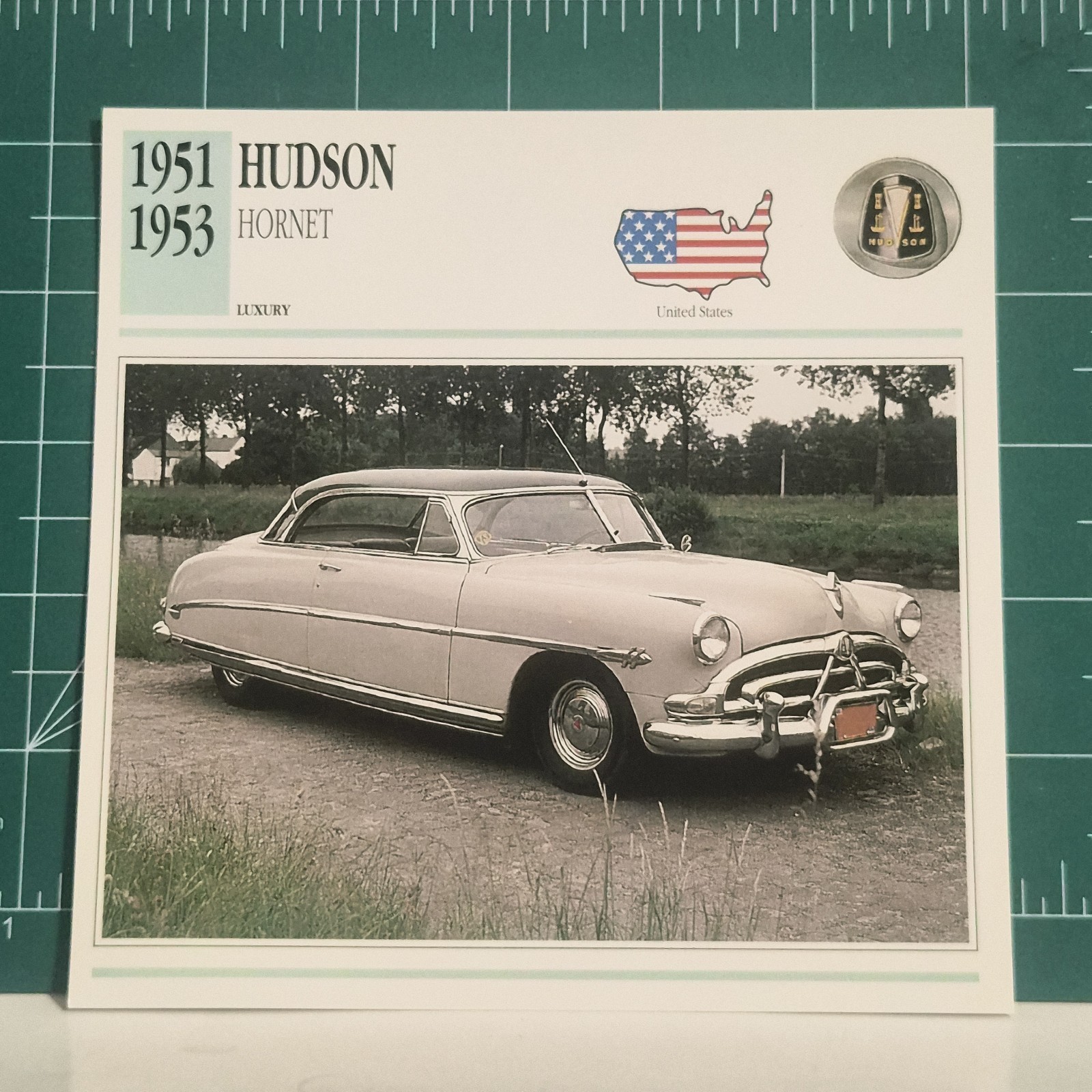 Hudson Hornet 1951-1953 Classic Car Collector Card Edito-Service Vintage 91