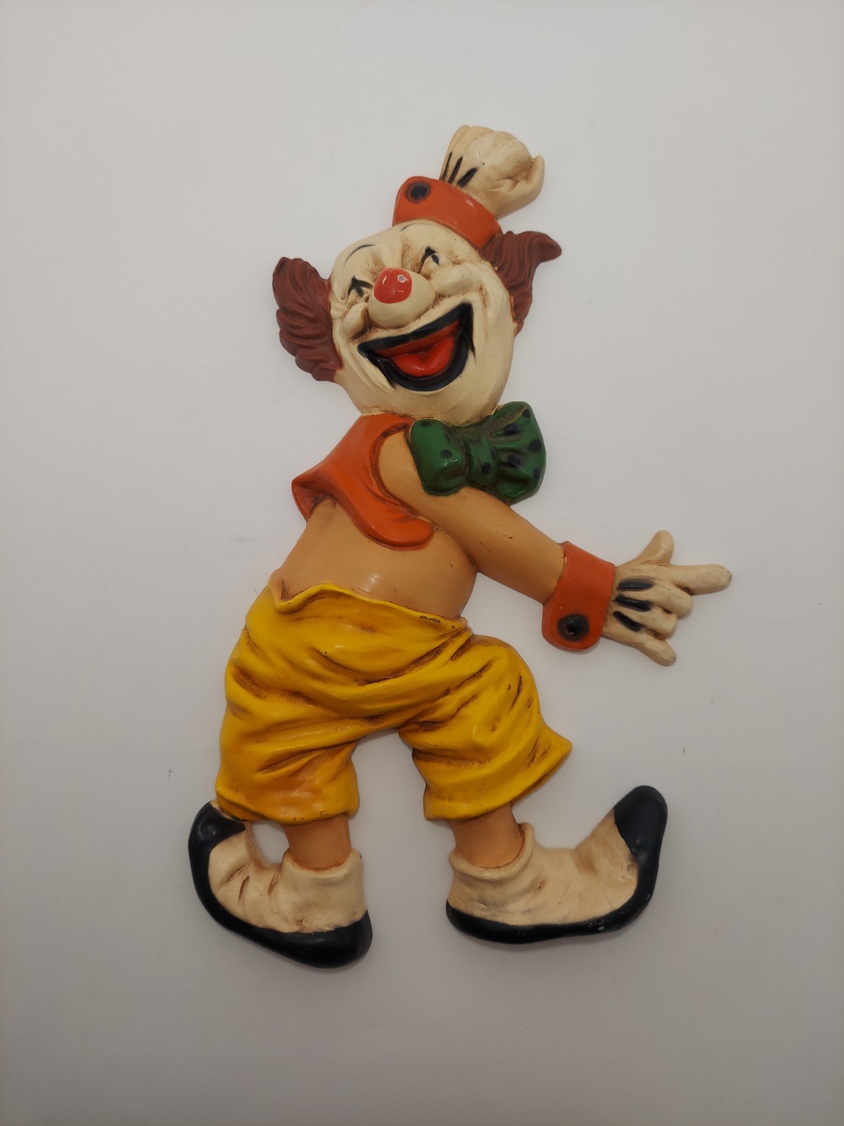 Vintage 1970s Homco Laughing Circus Clown Wall Hanging Plaque