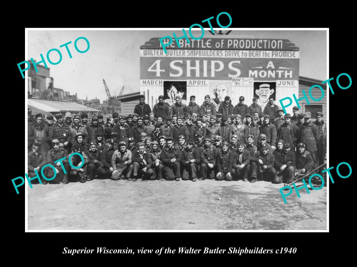 Superior Wisconsin The Walter Ship Builders c1940 Old Large Historic Photo