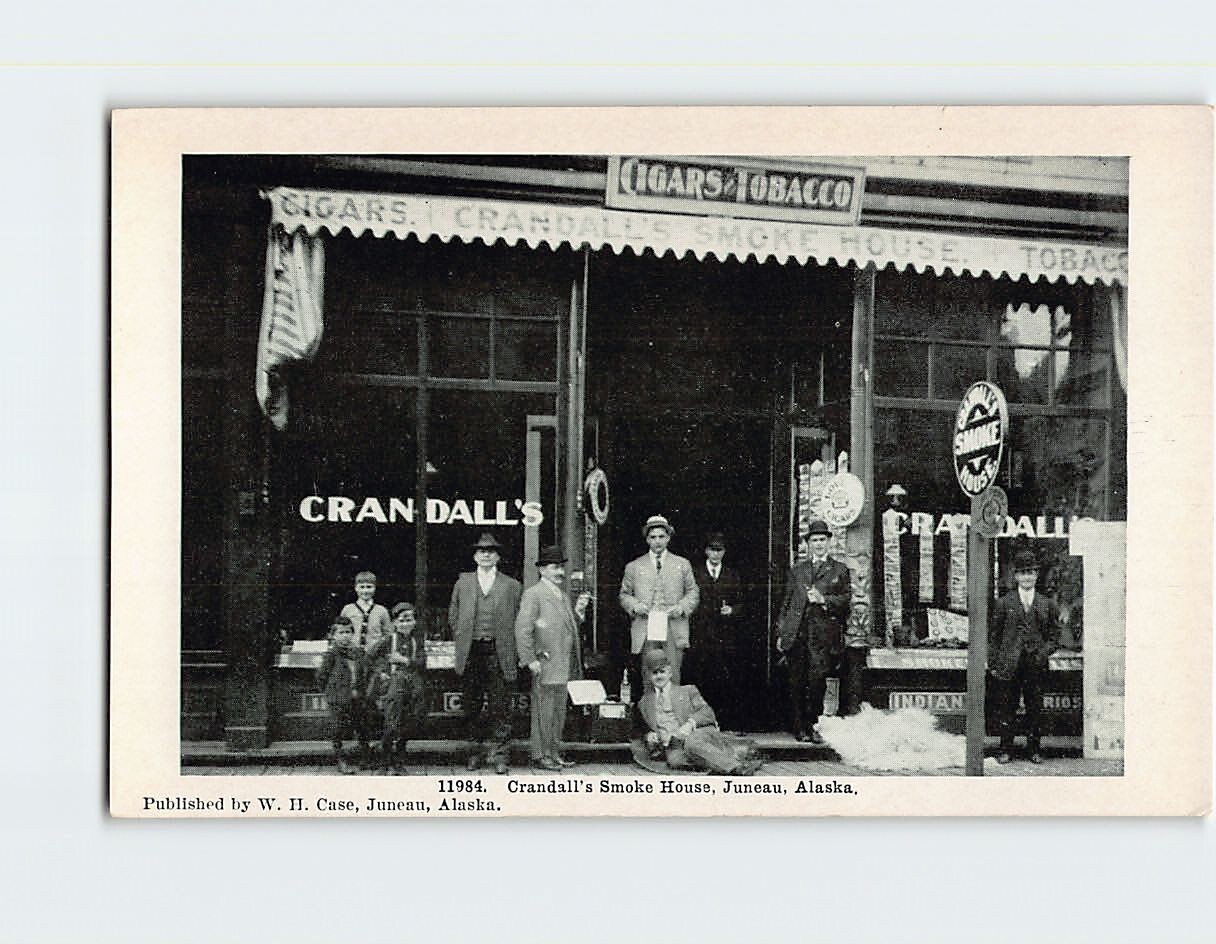 Postcard Crandall\'s Smoke House Juneau Alaska USA