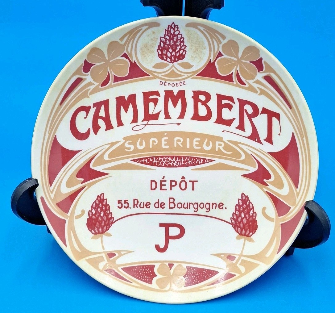 Vintage BIA Collector Plate – Camembert Extra Fin – French Cheese Label – 8\