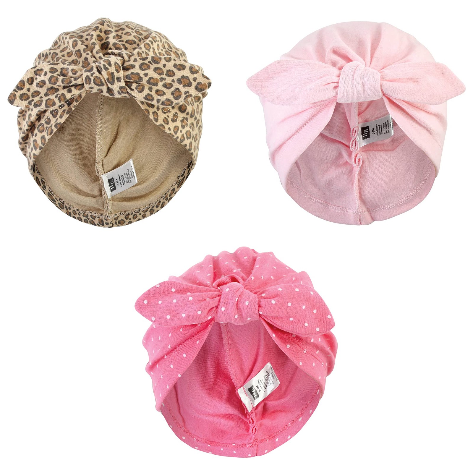 Hudson Baby Infant Girls Turban Cotton Headwraps