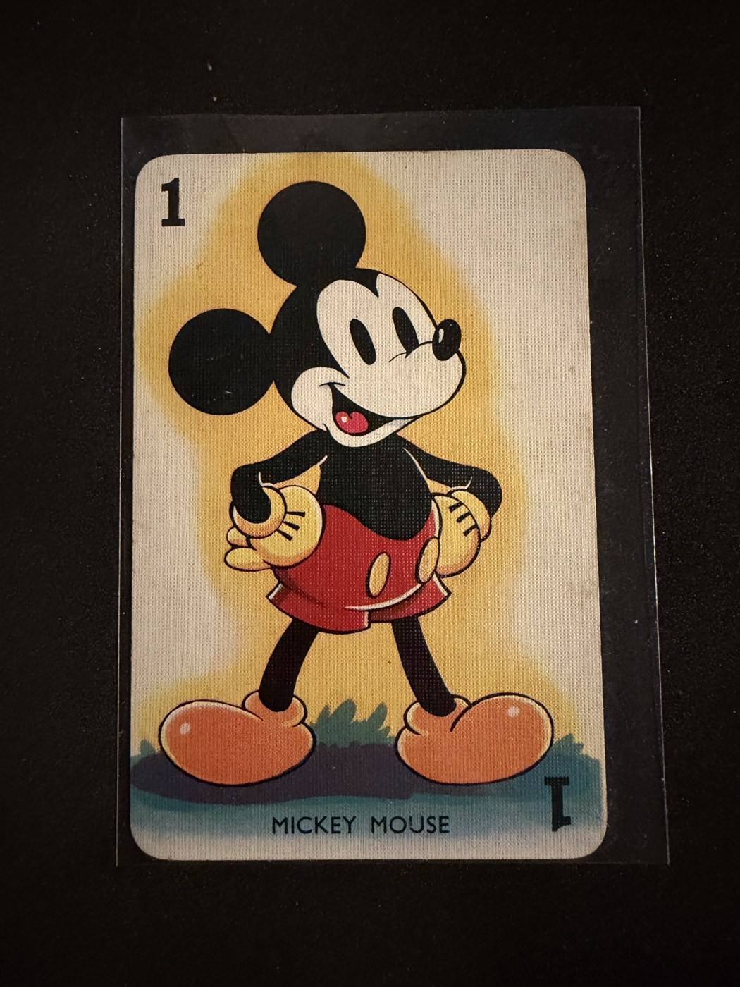 1938 Walt Disney Shuffled Symphonies Mickey Mouse #1 Card