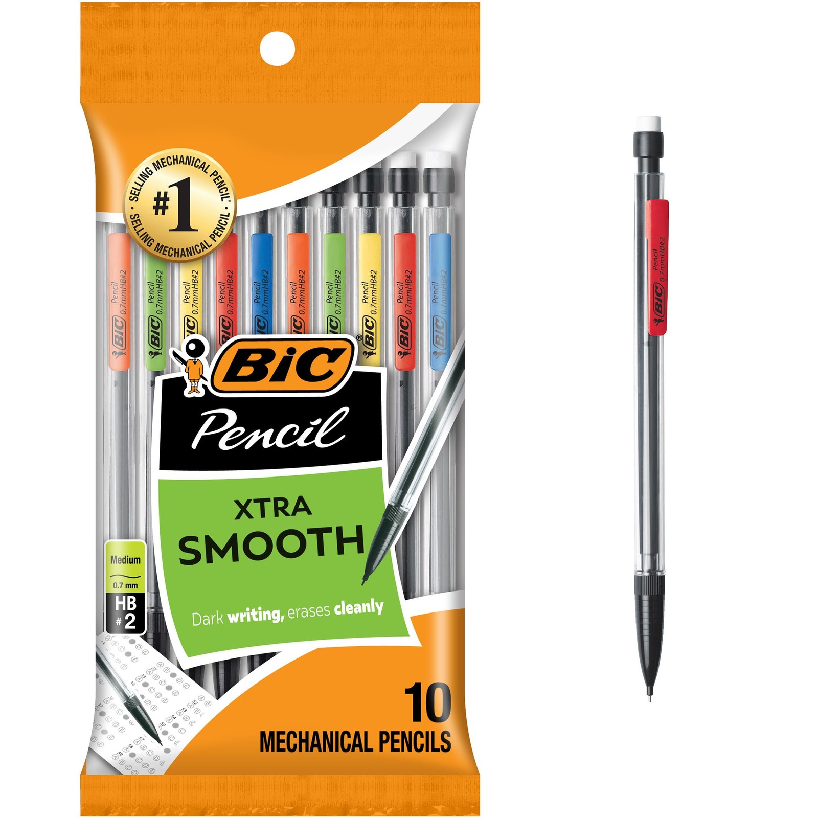 Xtra-Smooth Mechanical Pencils, Medium Point, 0.7mm, 10-Count Pack