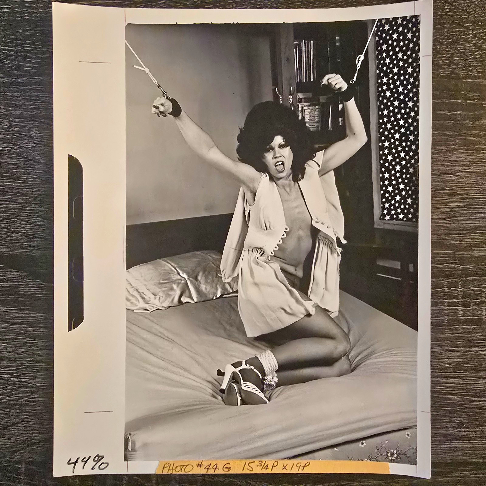 Vintage 8x10 Artistic Risqué Photo Woman on Bed Theatrical Fine Art 1970s