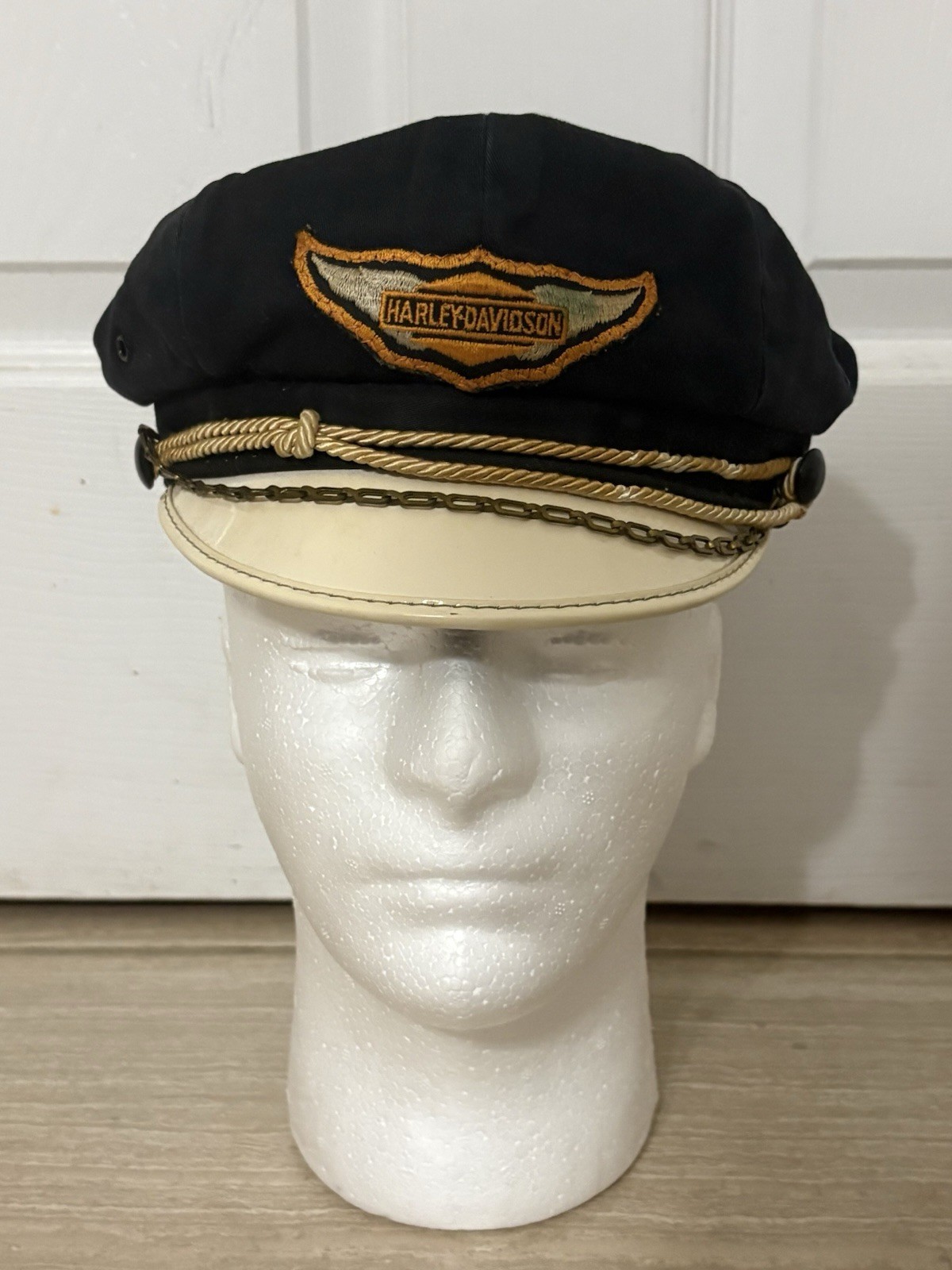 Authentic 1940s-1950s Harley-Davidson Road Captain Uniform Hat Sz 6 7/8