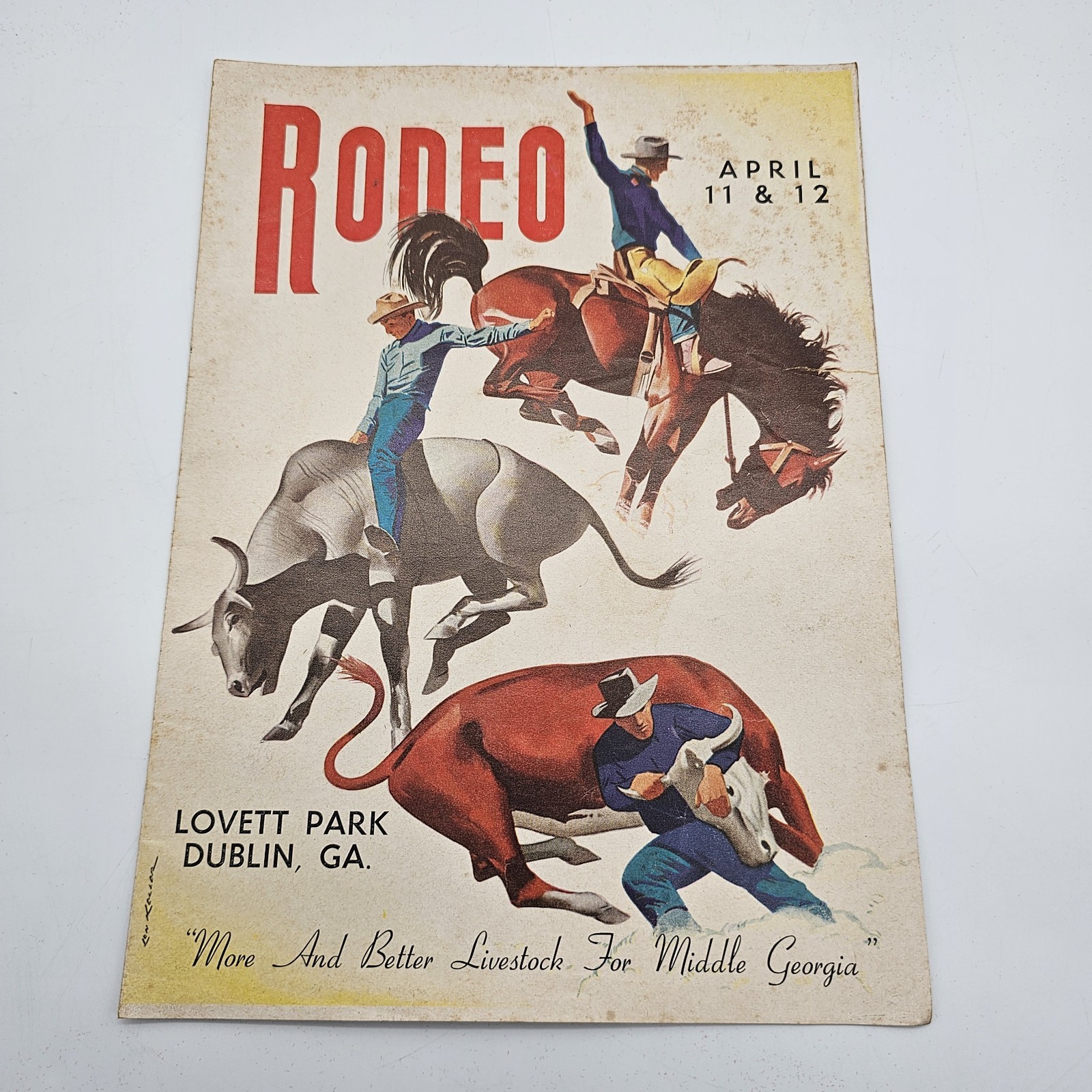 1961 Lovett Park Dublin GA Rodeo Program Coca Cola