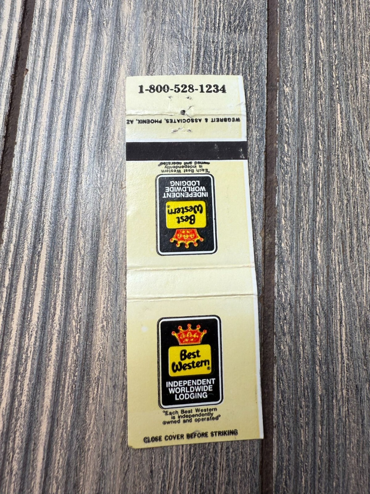 Vintage Best Western Matchbook Advertising Memorabilia Collectible