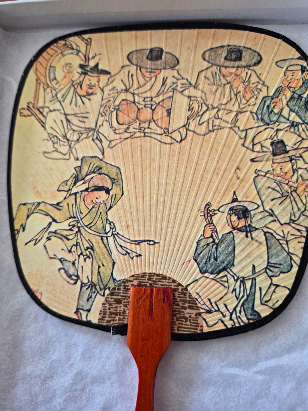 Vintage Uchiwa Hand  Fan Bigin-ga Original Box