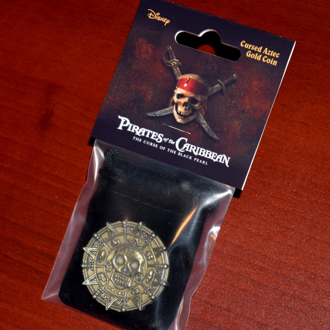 Pirates of the Caribbean Cursed Aztec Gold Coin Medallion Jack Sparrow Treasure