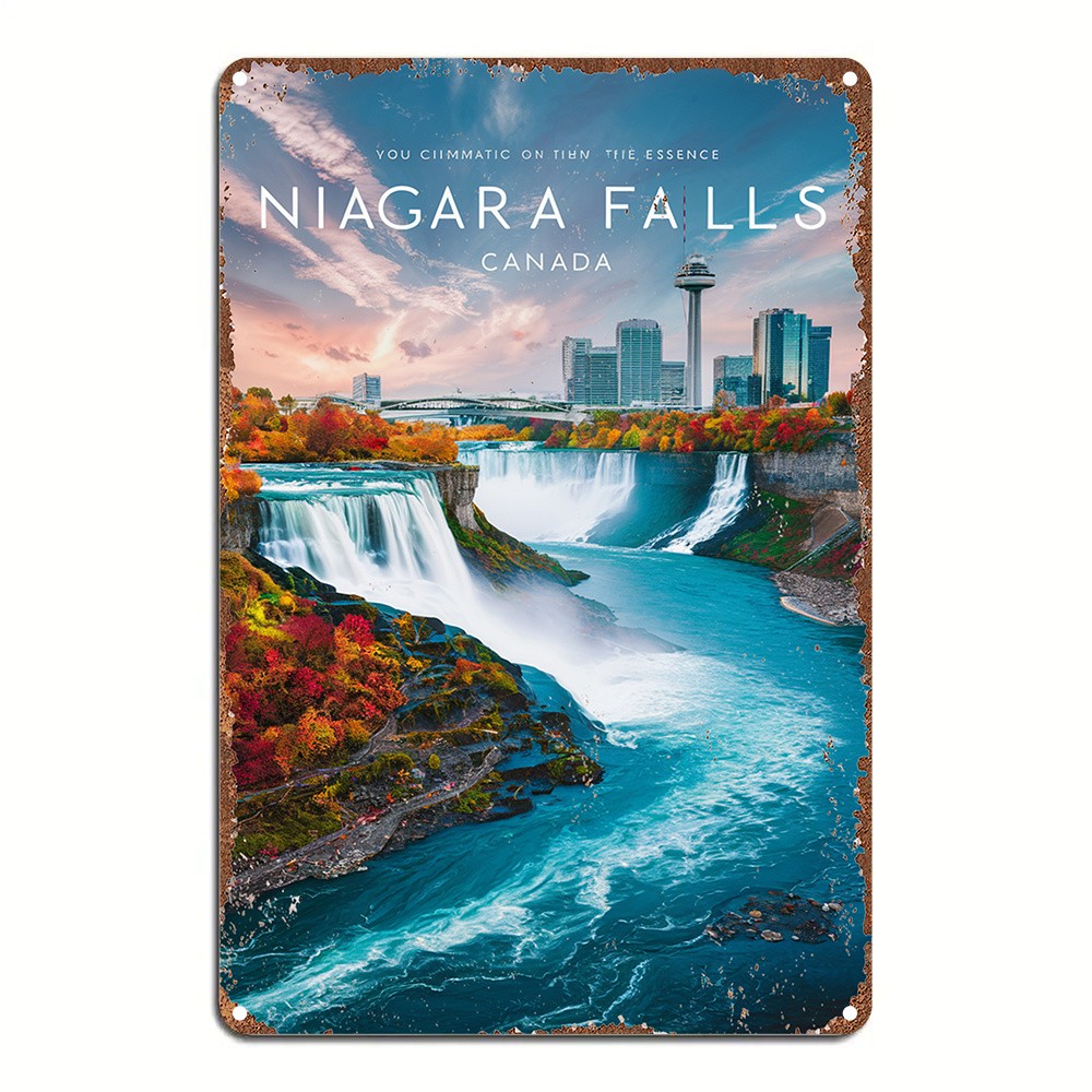  Vintage Niagara Falls Canada Tin Metal Signs Home Décor Retro Aluminum Plaques
