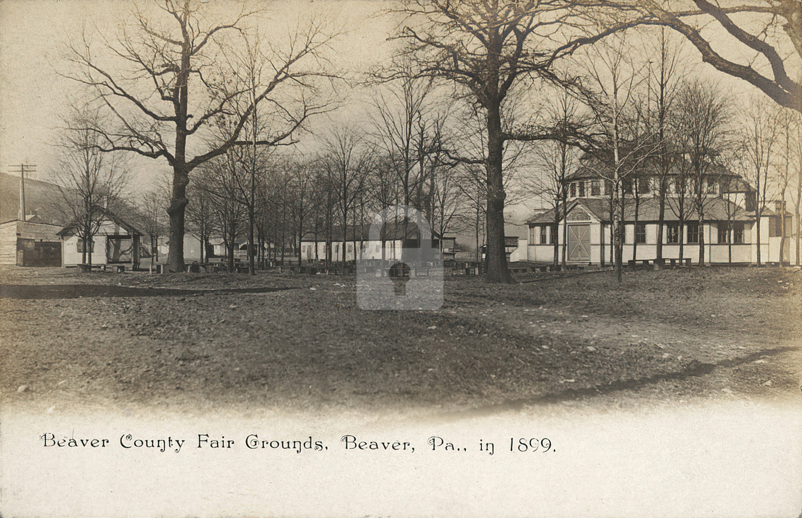 County fair grounds, Beaver, PA Pennsylvania 1899 RPPC Photo Postcard Copy