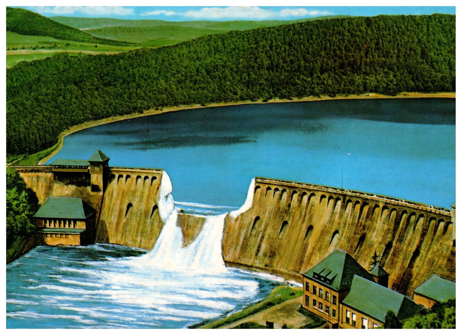 POSTCARD VTG 1943 Zerstorte Edersee-Sperrmauer Germany 