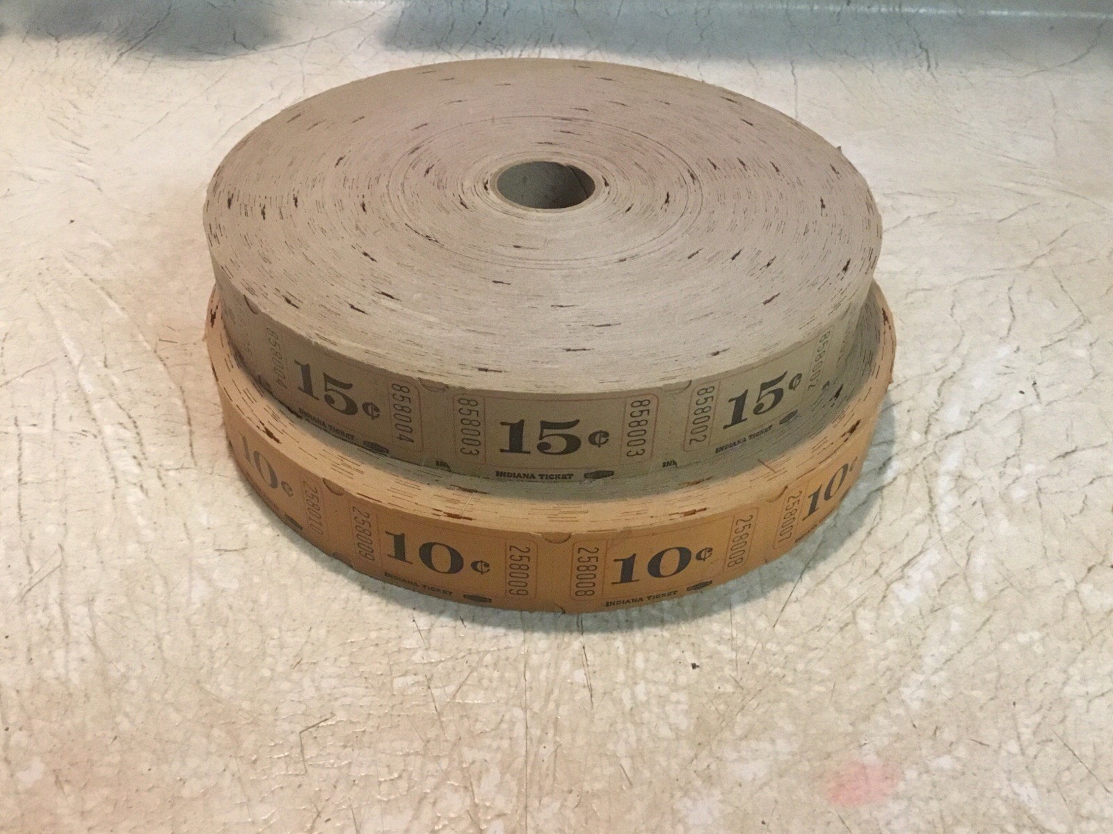 Vintage/antique amusement park ticket Roll 15 & 10 Cents Tickets “New\