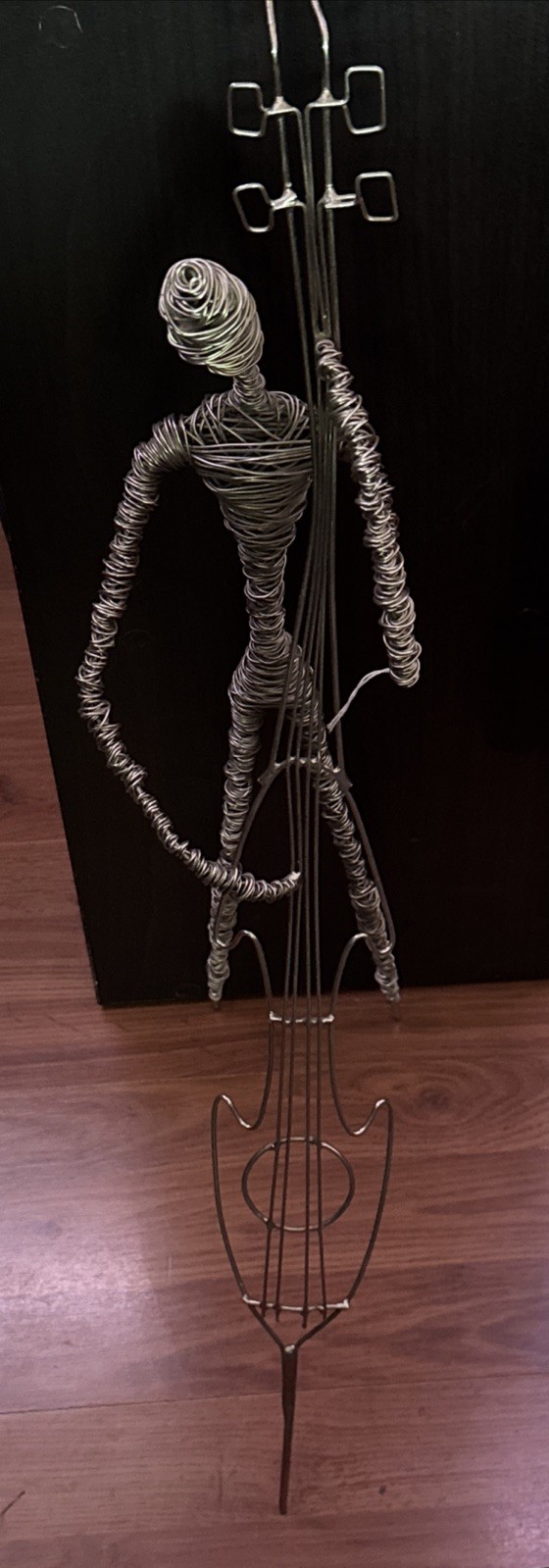 Vintage Mid-century Modern Brutalist Wire Sculpture Musician Band Member