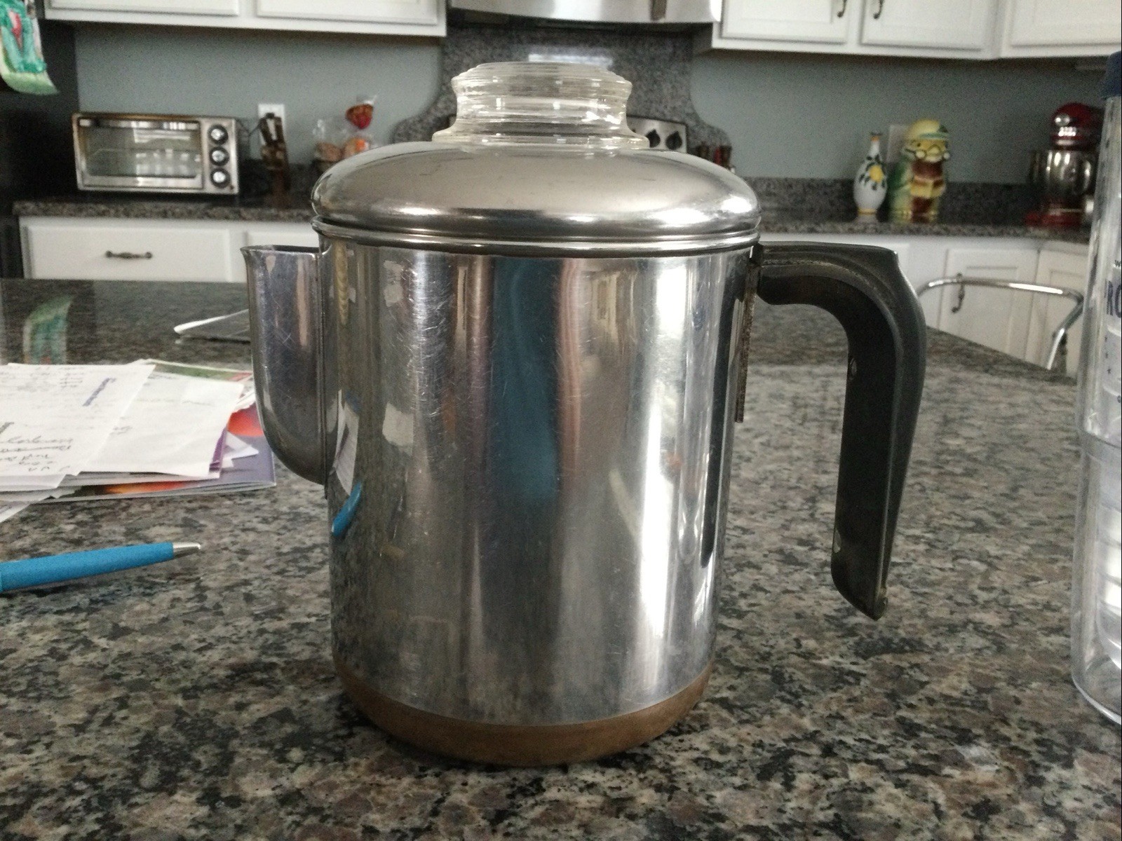 VTG pre 1968 Revere Ware Copper Clad Coffee Pot / Percolator 6 Cup