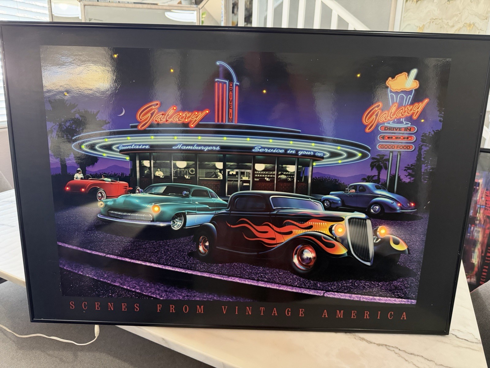 Vintage Y2K Scenes From Vintage America Picture Electronic Art 36x24” Galaxy
