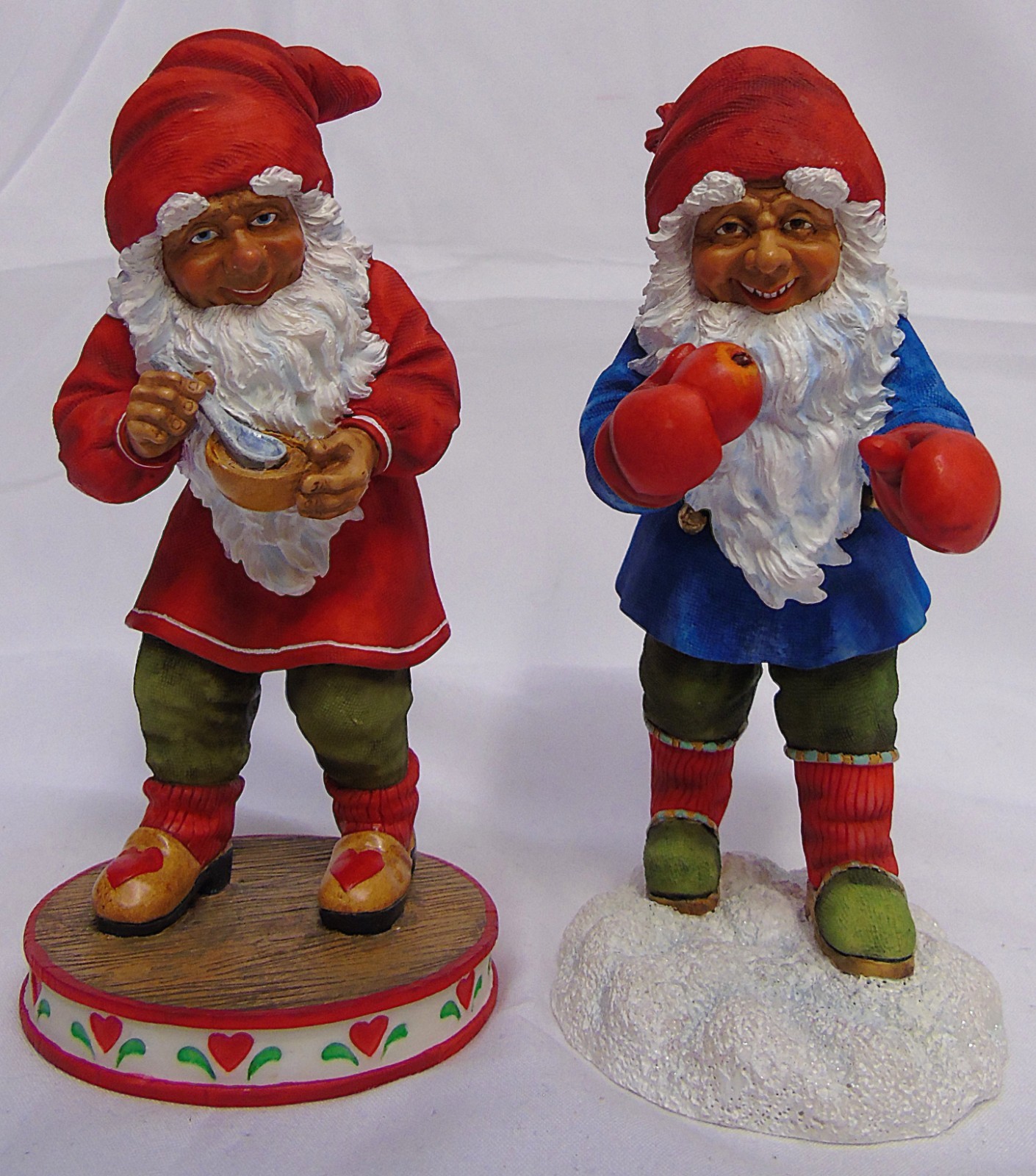 2 Pipka Little Helper Gallery Collection Jul Tomte Christmas Elf Figurines c807