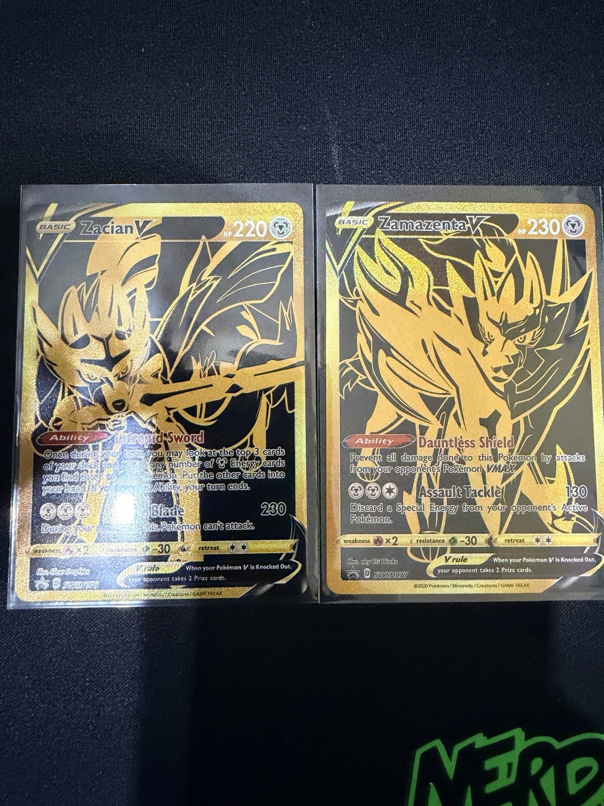 Pokemon Zamazenta V SWSH077 & Zacian V SWSH 076 PROMO