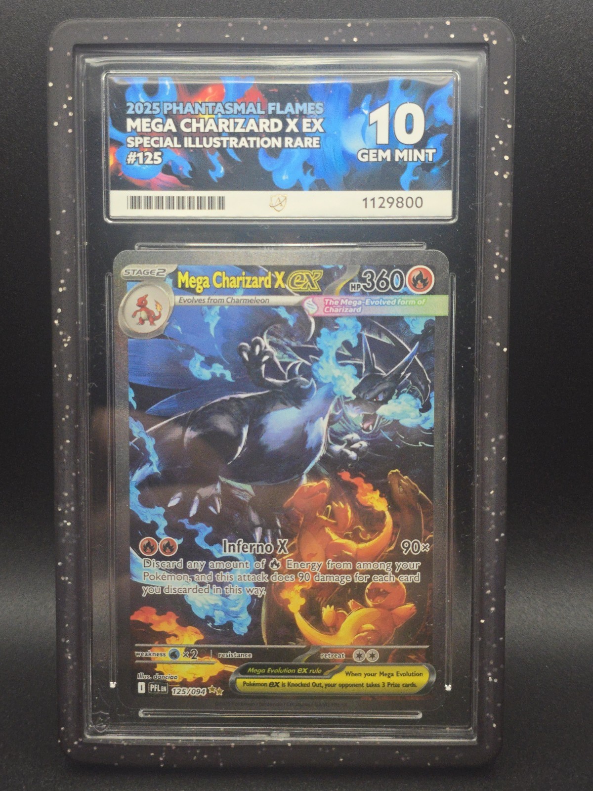 ACE 10 Perfect Subs Mega Charizard X ex 125/094 SIR Phantasmal Flames W/Guard