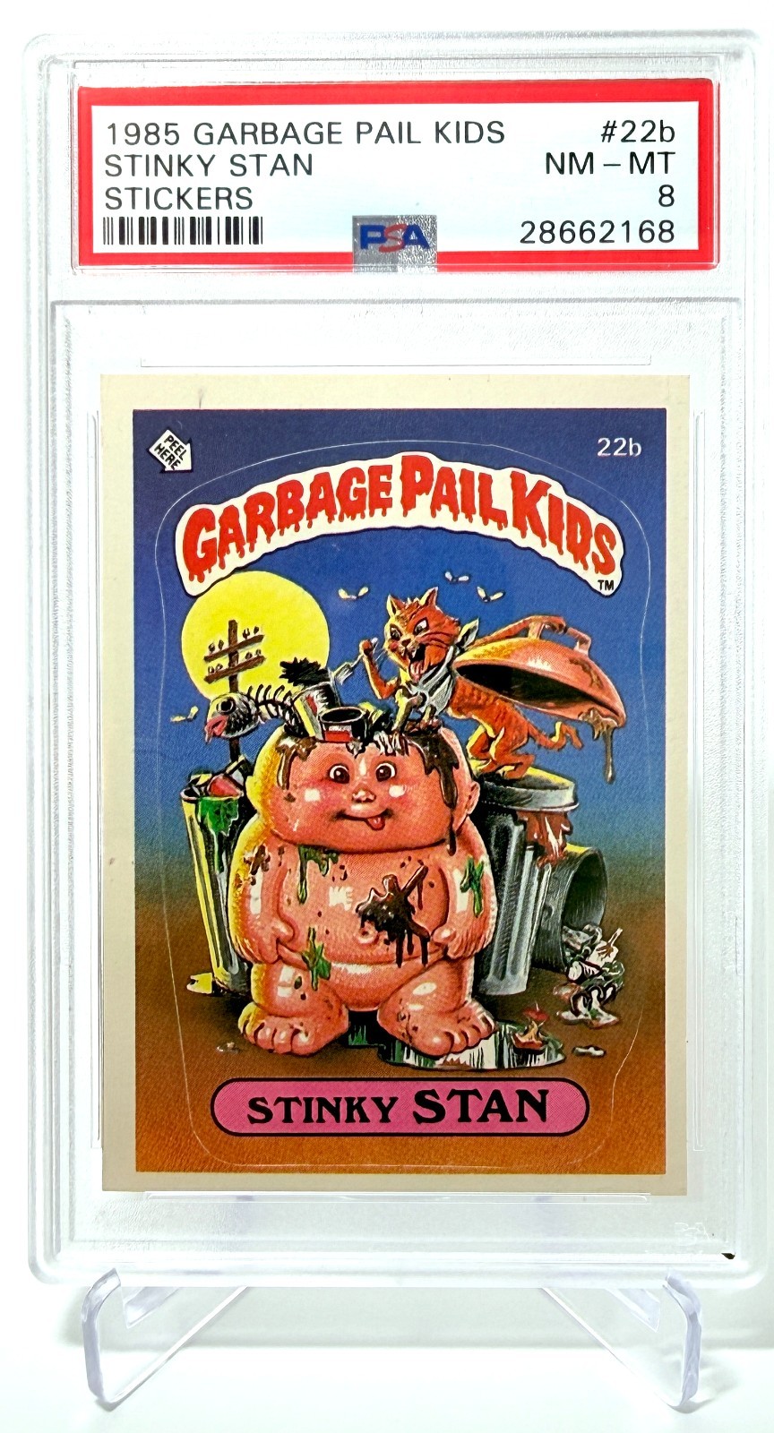 1985 Topps Garbage Pail Kids Series 1 - #22b Stinky Stan - PSA 8 NM-MT