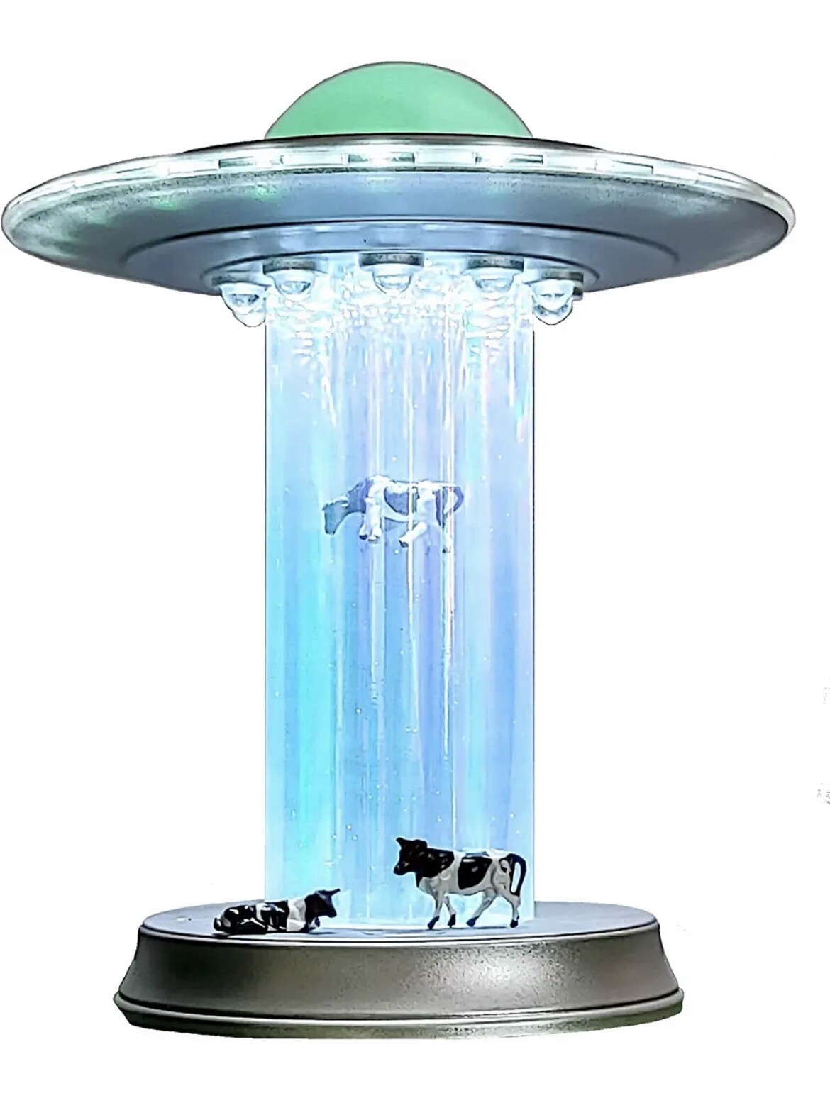 UFO Model Cow Abduction Alien Decoration Area 51 UFO Lamp Spacecraft Space Lover