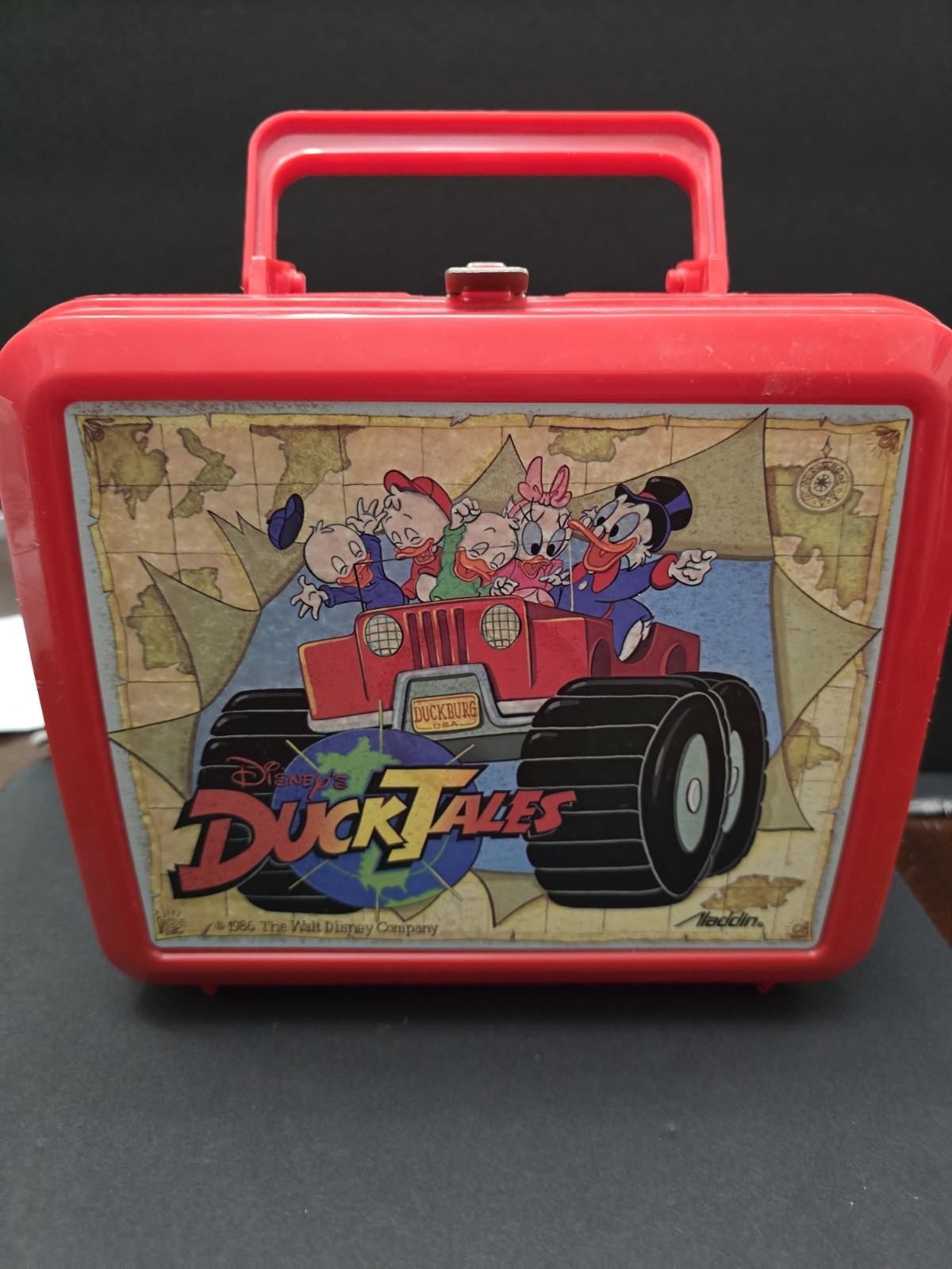 Vintage 1986 Disney DuckTales Aladdin Lunch Box & Thermos Set Scrooge McDuck