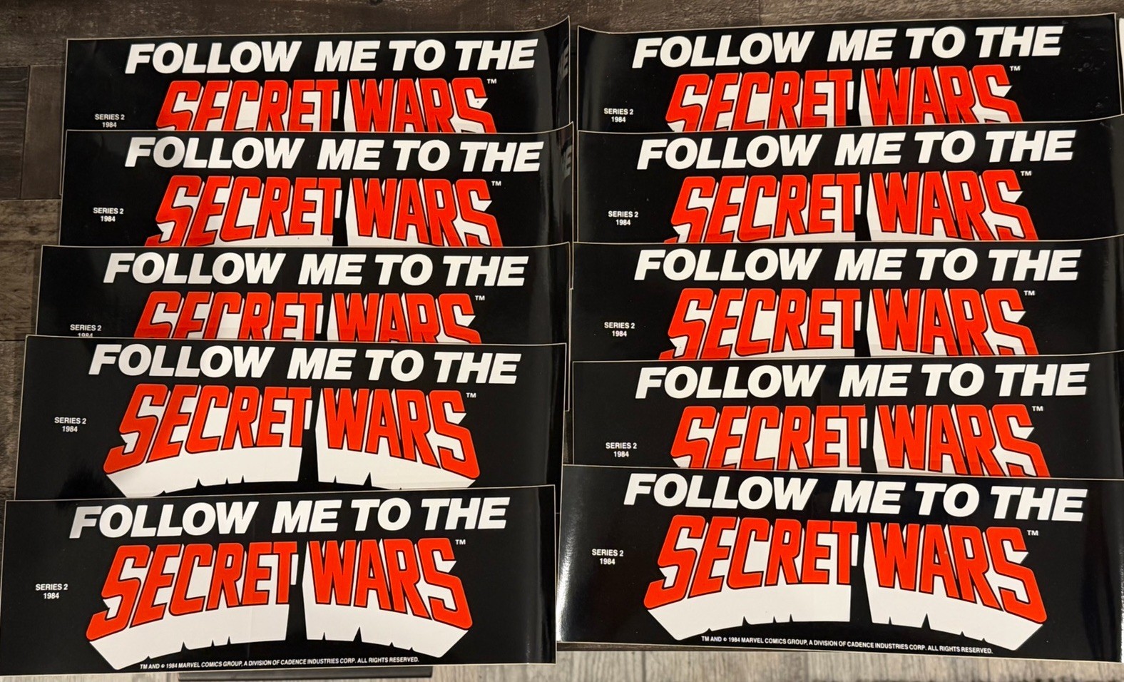 Vtg 80s 1984 Follow Me To the Secret Wars Bumper Sticker (10) MARVEL COMICS NEW