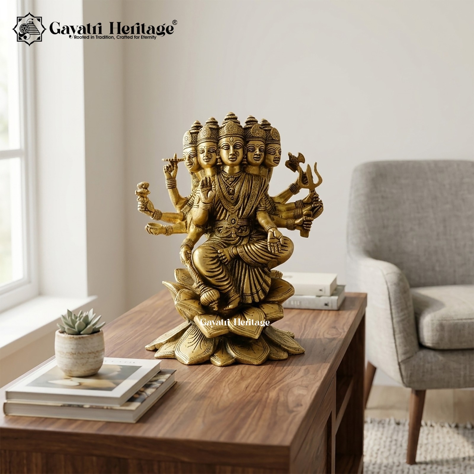 Brass Saraswati Statue – Spiritual Wisdom Home Decor | Gayatri Heritage
