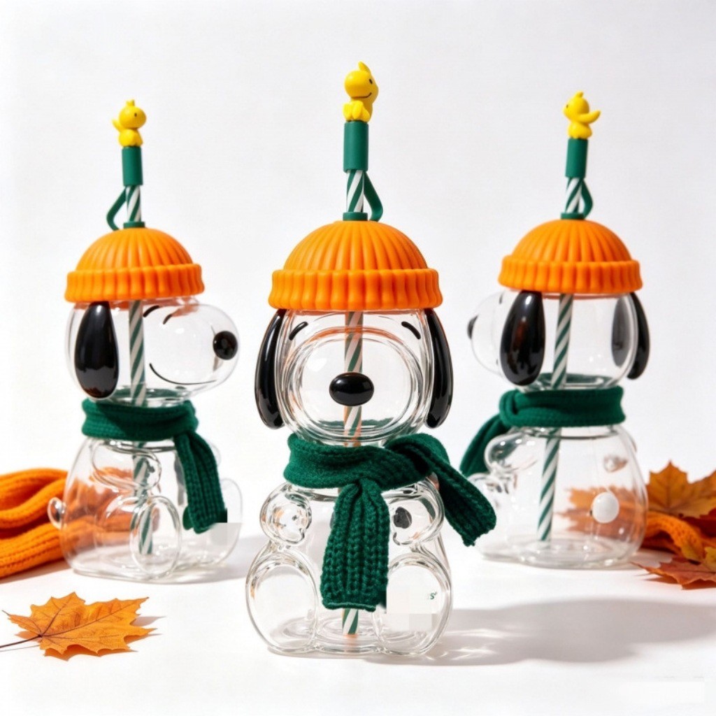 2026 Snoopy X Starbucks Glass Cold Cup Fan Made Pre-Order Hot Selling