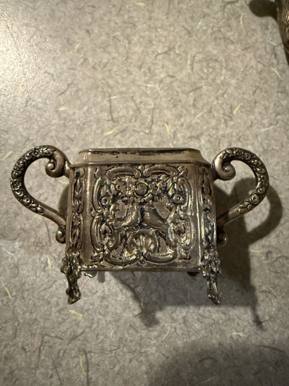 Brass Or Bronze Miniature Decorative Vessels with Celtic Or Mythical Design