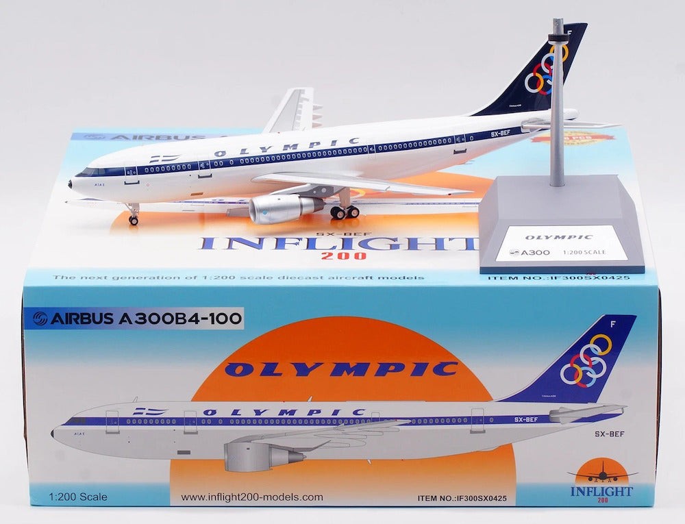 Inflight IF300SX0425 Olympic Airways Airbus A300B4 SX-BEF Diecast 1/200 Model