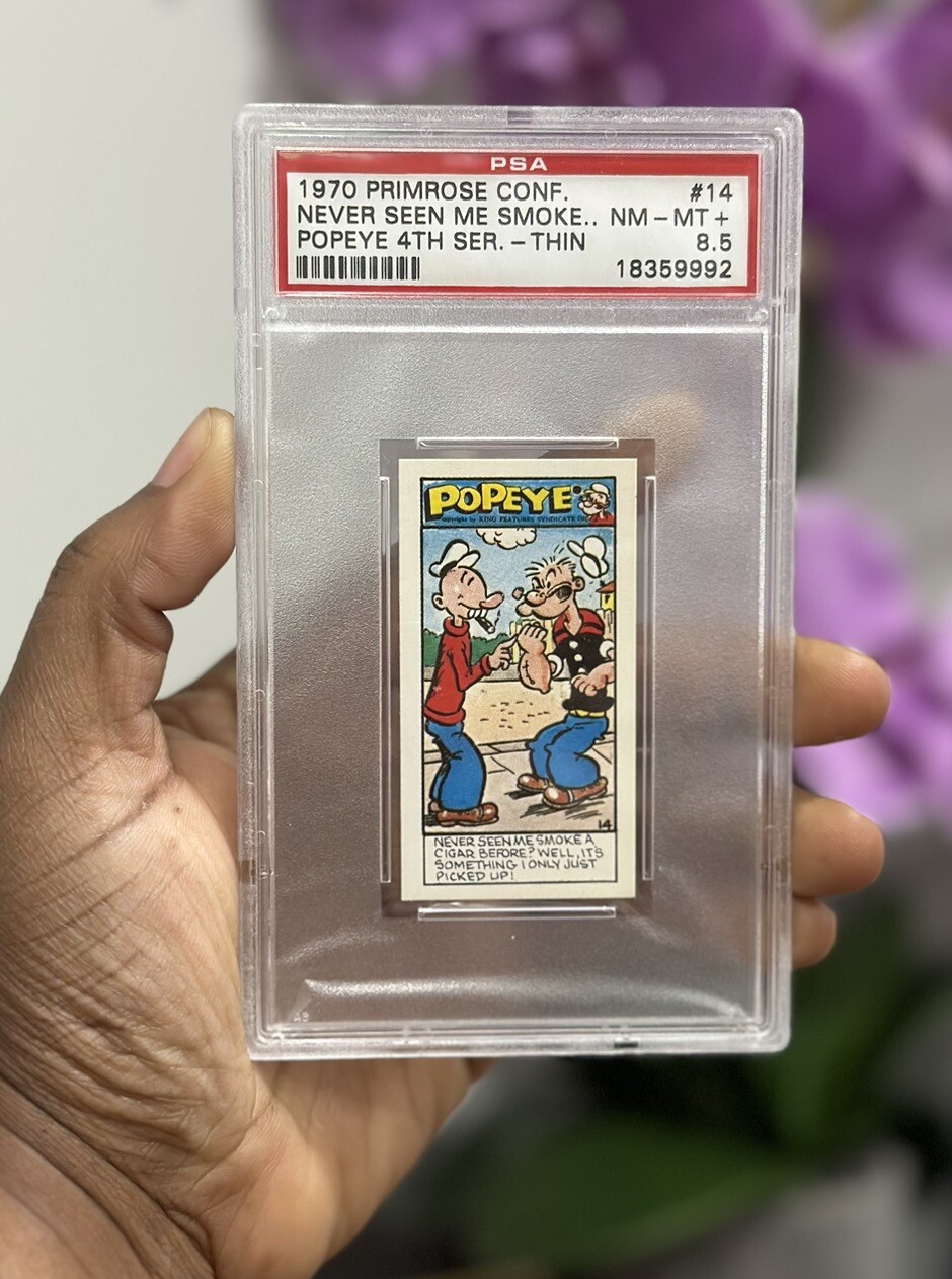 1963 Primrose Confect. Popeye 4th Series #14 PSA 8.5 Never Seen Me Smoke