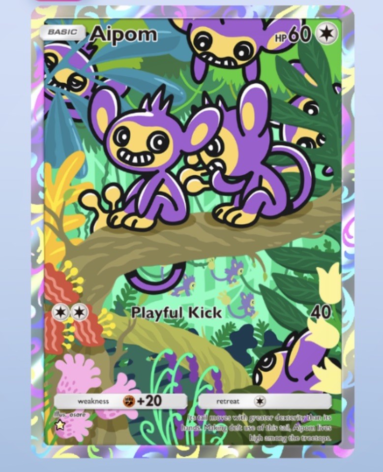 Pokemon TCG Pocket ✨AIPOM - Full Art - Ruler Skies-English(PokeMon digitalCard