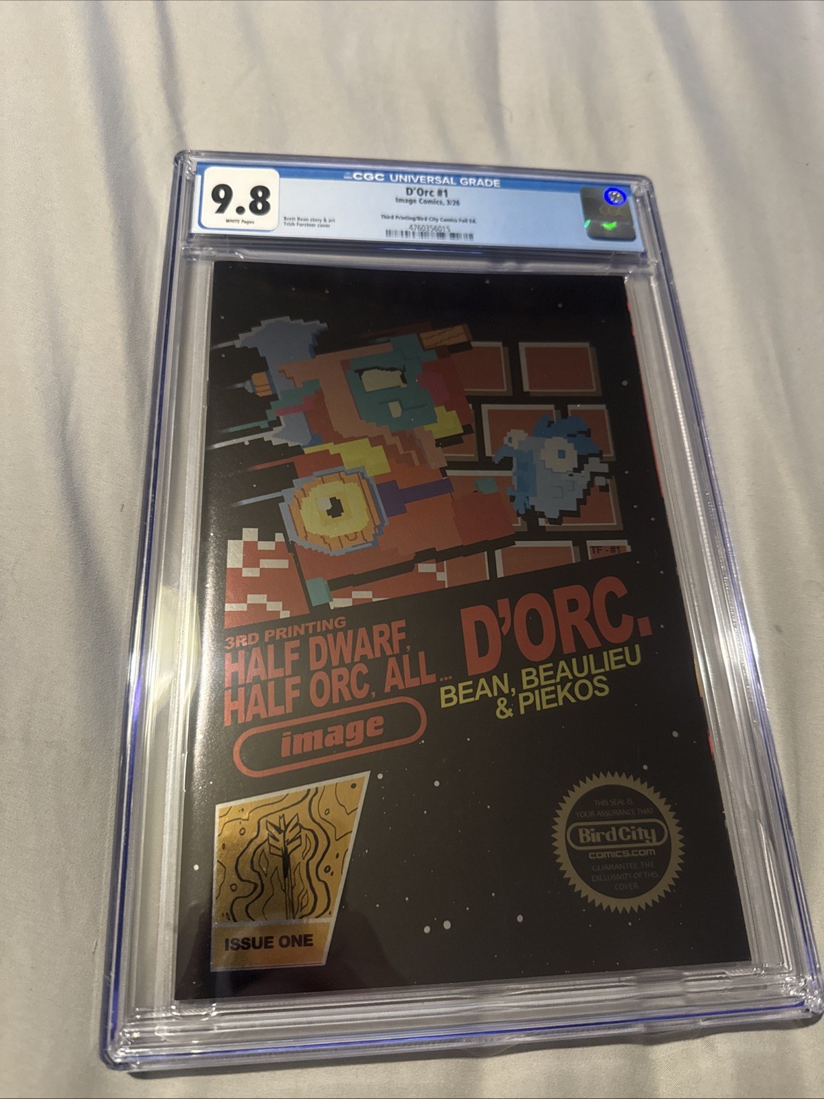 D'ORC #1 CGC 9.8 TRISH FORSTNER 8 BIT SUPER MARIO VARIANT LTD 500 FOIL