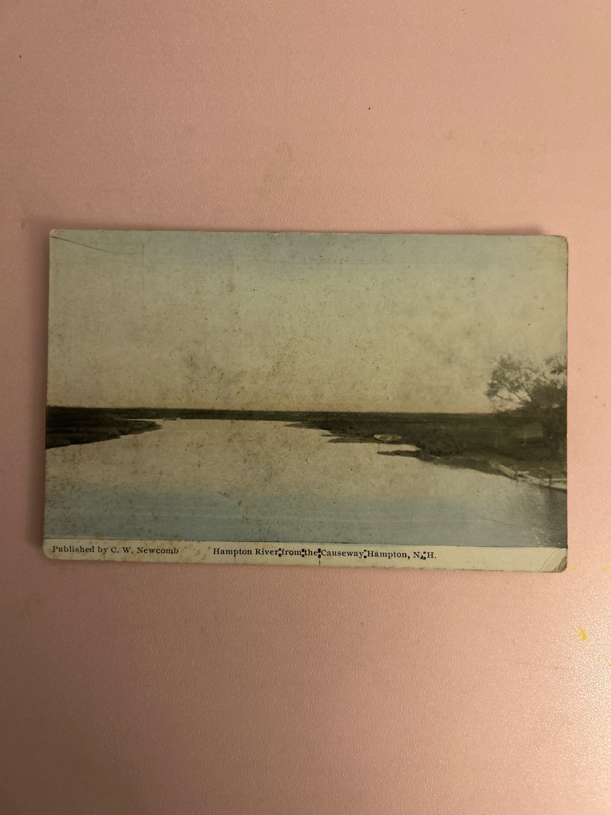 Vintage Hampton River from the causeway, Hampton NH