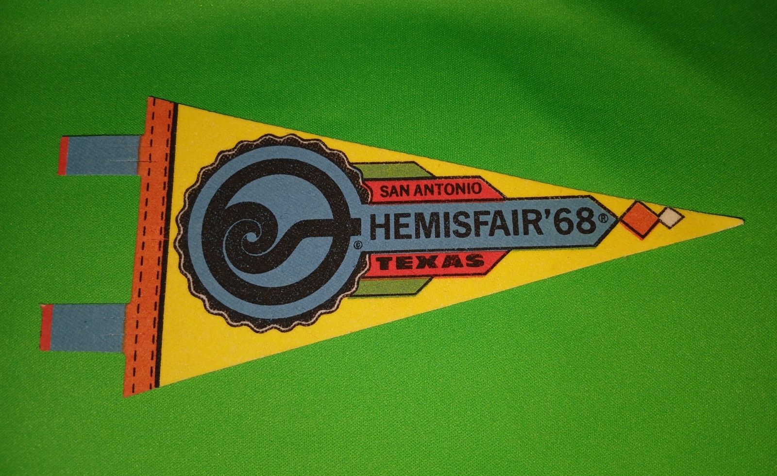 Vtg 1968 Hemisfair San Antonio Texas Mini Pennant
